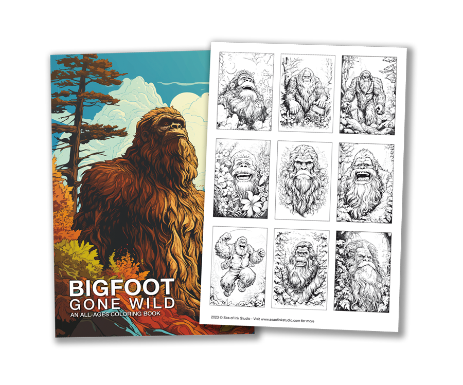 Bigfoot coloring book